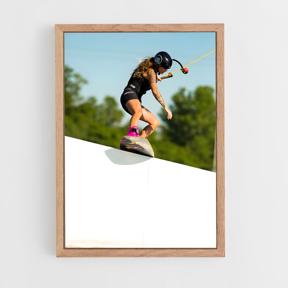 Poster Wake & Ride – affiche Wakeboarding (vue 4)